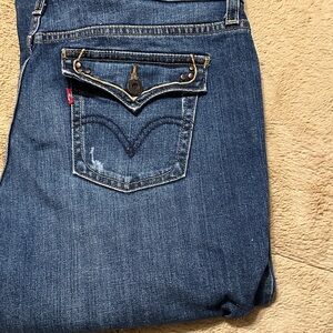 Levi's Dark Blue Denim Jeans with Back Flap Pocket